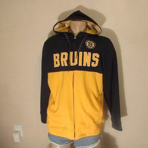 Boston Bruins Reebok Official NHL Man  Full Zip Hoodie Large